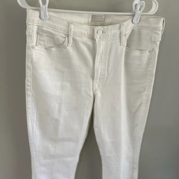 MOTHER The Dazzler Mid Rise Ankle Jeans - White - Size 33 - NWT - Picture 9 of 16